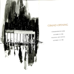 Jones Hall Grand Opening program