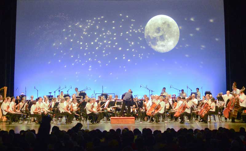 The Houston Symphony performs Lunada at Miller Outdoor Theatre.