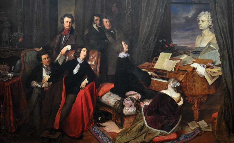 Josef Danhauser, Liszt am Flügel (1840)
