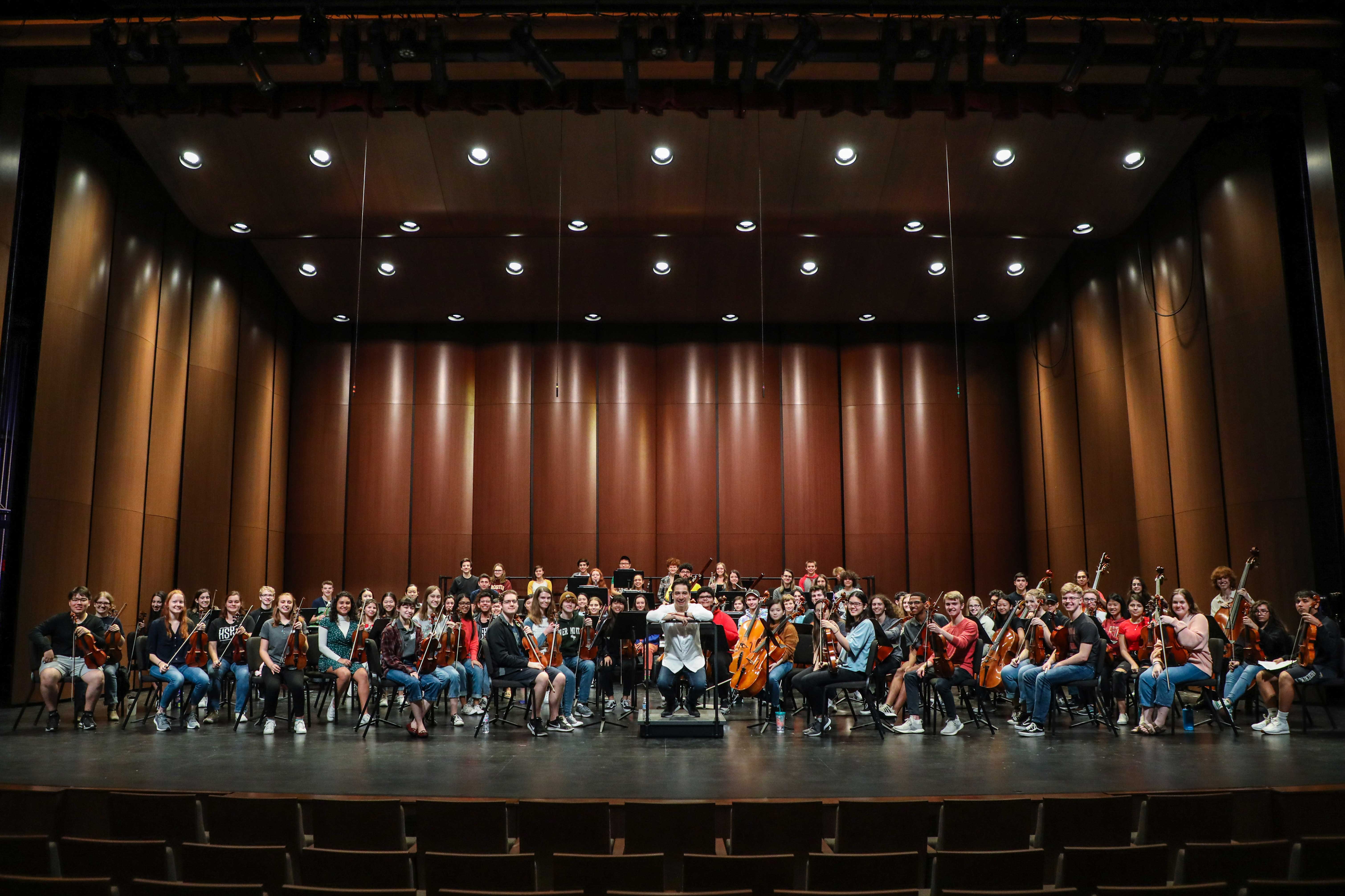 The Kinder HSPVA orchestra with Andrés Orozco-Estrada