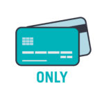 Credit or debit card only; no cash