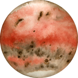 watercolor-painting-of-planet-mars